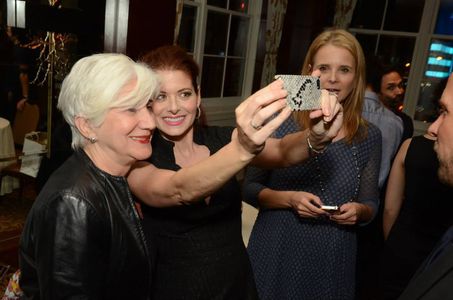 Selfies with Olympia Dukakis and Debra Messing.