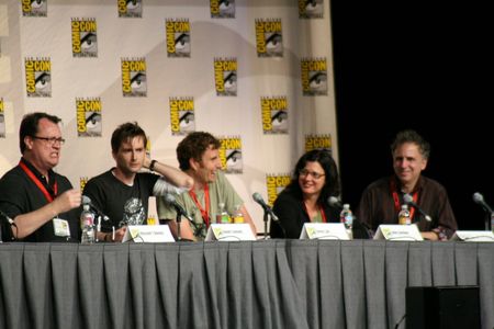 Russell T. Davies, Julie Gardner, Euros Lyn, and David Tennant at an event for Doctor Who (2005)