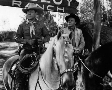 Johnny Mack Brown, House Peters Jr., and Rebel in Over the Border (1950)