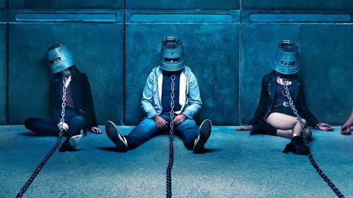 Brittany Allen, Paul Braunstein, and Laura Vandervoort in Jigsaw (2017)
