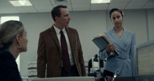 Jennifer Le Guin and John Hoogenakker in Dopesick (2021)