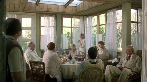 Ingeborga Dapkunaite and Vyacheslav Tikhonov in Burnt by the Sun (1994)