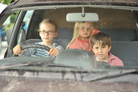 Bobby Smalldridge, Emilia Jones, and Harriet Turnbull in What We Did on Our Holiday (2014)