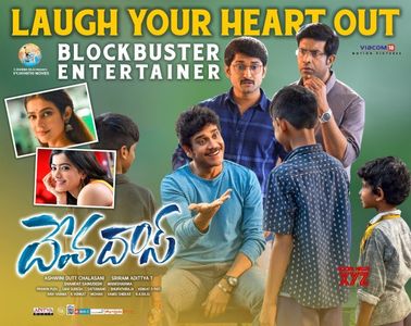 Nagarjuna Akkineni, Nani, Vennela Kishore, Aakanksha Singh, and Rashmika Mandanna in Devadas (2018)
