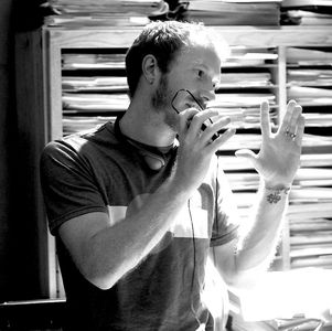 Andrew Hyatt on the set of The Last Light