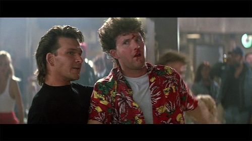 Patrick Swayze and Terry Nemeroff in Roadhouse (1989 United Artists)