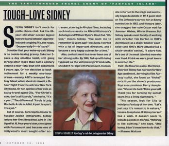 Sylvia Sidney in Fantasy Island (1998)
