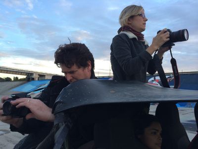 Chris Cashman and Cassidy Rast shooting in Tijuana Mexico for 