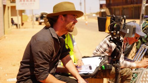 Kurt Martin on the set of Moon Rock For Monday