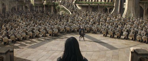 Cate Blanchett and Tadanobu Asano in Thor: Ragnarok (2017)