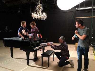 Seth Green, Roger Udwin, Alex Hardcastle, and Rachel Bloom in Crazy Ex-Girlfriend (2015)