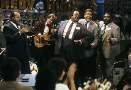 Reginald VelJohnson, Ken Page, Ron Taylor, Ludie C. Washington, and Ron Kellum in Family Matters (1989)