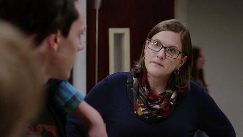 Erin Bradley Dangar as Counselor Blatt in Cobra Kai, Season 3, Episode 1