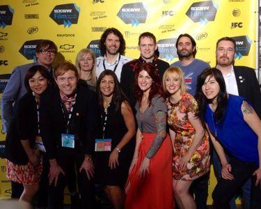 John Jeffcoat, Sean Lowry, David Drury, Alex Vincent, Tiffany Lowry, and Robin Marsh at an event for Big in Japan (2014)