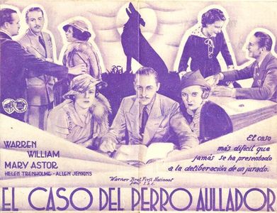Mary Astor, Helen Trenholme, Warren William, and Lightning in The Case of the Howling Dog (1934)