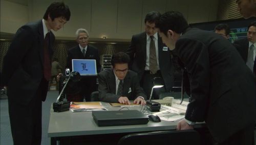 Shunji Fujimura, Takeshi Kaga, Ikuji Nakamura, Sota Aoyama, and Tatsuhito Okuda in Death Note (2006)