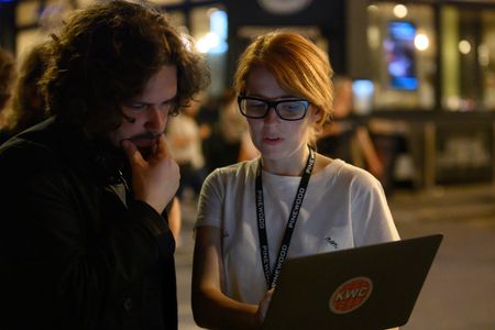 Edgar Wright and Krysty Wilson-Cairns in Last Night in Soho (2021)