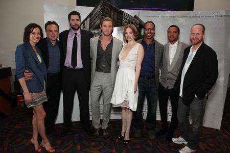 Amy Acker, Joss Whedon, Brian White, Bradley Whitford, Jesse Williams, Chris Hemsworth, Drew Goddard, and Kristen Connol