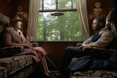 Penelope Wilton and David Jonsson in Murder Is Easy (2023)