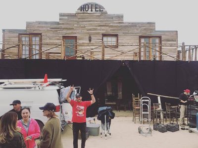 On the set of TV Pilot 