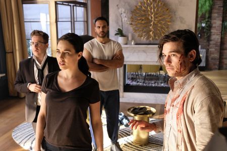 Trevor Einhorn, Jade Tailor, Arjun Gupta, and Jason Ralph in The Magicians (2015)