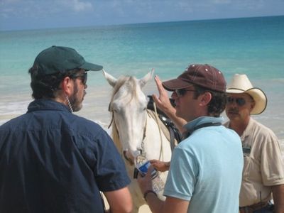 On set of 