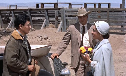 Elizabeth Taylor, Rock Hudson, and Victor Millan in Giant (1956)