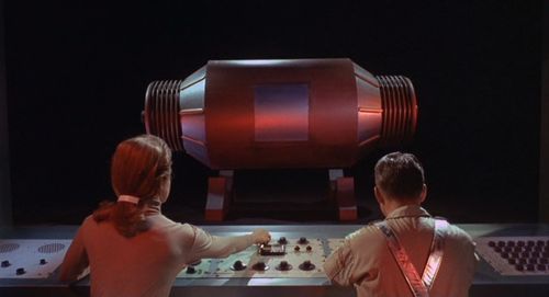 Larry Dean and Jo Ann Pflug in Cyborg 2087 (1966)