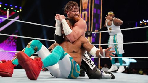 Matthew Adams, Gary Gordon, and Kenneth Crawford in WWE Super Show-Down (2020)