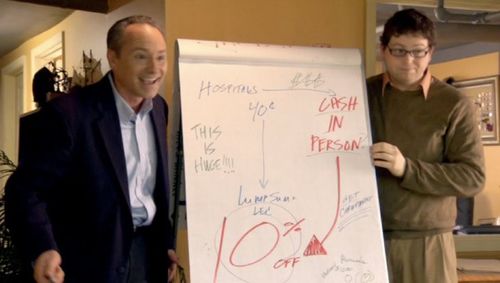 Brandon Hardesty and Gary Moore in the film 