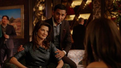 Daphne Zuniga and Matt Pascua in Dynasty: A Friendly Kiss Between Friends (2022)