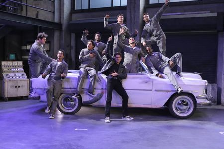 Gregory Haney, Carlos PenaVega, David Del Rio, Aaron Tveit, and Jordan Fisher in Grease Live! (2016)