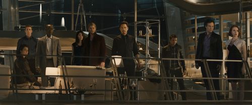 Don Cheadle, Robert Downey Jr., Chris Evans, Scarlett Johansson, Jeremy Renner, Mark Ruffalo, Cobie Smulders, Chris Hems