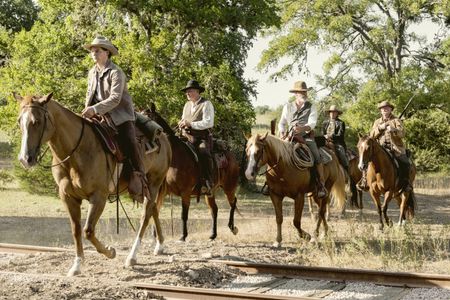 Pierce Brosnan, Walter Scott, and Shane Graham in The Son (2017)