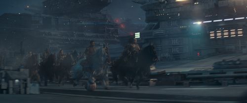 Brian Herring, Dave Chapman, John Boyega, and Naomi Ackie in Star Wars: Episode IX - The Rise of Skywalker (2019)