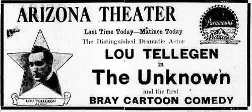 Lou Tellegen in The Unknown (1915)