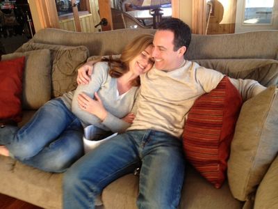 With Peri Gilpin on 