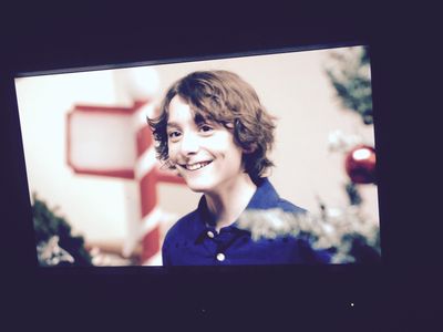Parker on set during filming of 