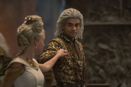 Theo Nate and Milly Alcock in House of the Dragon (2022)