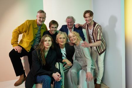 K Callan, Thomas Douglas, Caroline Goodall, Calum Worthy, Werner Biermeier, Eve Connolly, and Freddy Macdonald at an eve