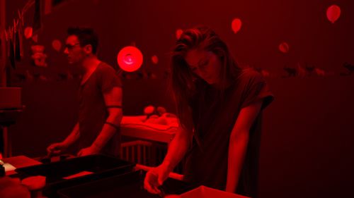 Jonathan Rhys Meyers and Efrat Dor in Holy Lands (2017)