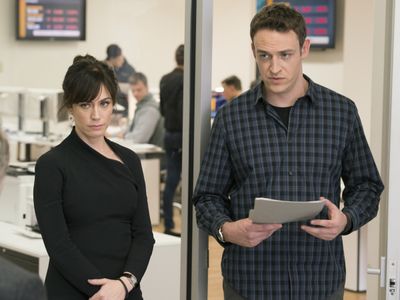 Maggie Siff and Dan Soder in Billions (2016)