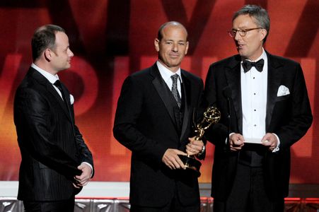 Alex Gansa, Howard Gordon, and Gideon Raff at an event for Homeland (2011)