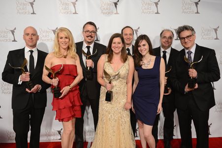 Vince Gilligan, Moira Walley-Beckett, Sam Catlin, Thomas Schnauz, Gennifer Hutchison, and George Mastras at an event for