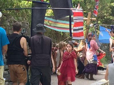 Madison on set of 