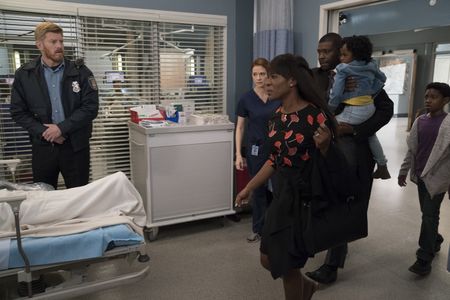 Sarah Drew, Michael Weaver, and La Monde Byrd in Grey's Anatomy (2005)