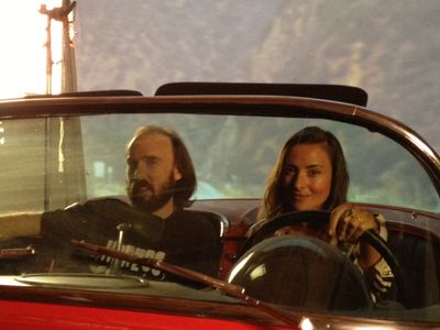 Kyle Broom and Tamzin Brown shooting Tabloid Vivant