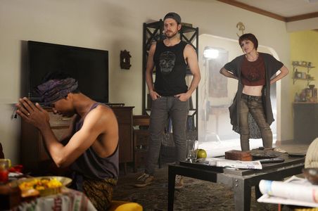 Aaron Tveit, Mahedi Rakib, and Katherine Kampko in Graceland (2013)