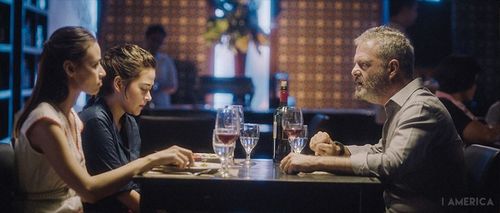 Rob Rownd, Bela Padilla, and Kate Bautista in I America (2016)