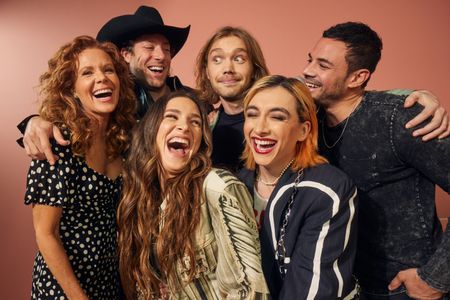 Robyn Lively, Rene Rosado, Luke Gilford, Charlie Plummer, Mason Alexander Park, and Eve Lindley at an event for National